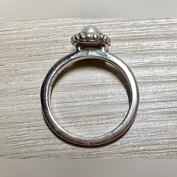 Designer Signed Phillip Gavriel Sterling Silver & 18K Gold Popcorn Pearl Ring - Picture 6 of 11